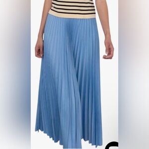 Blue Maxi Pleated Skirt by LOYD/FORD